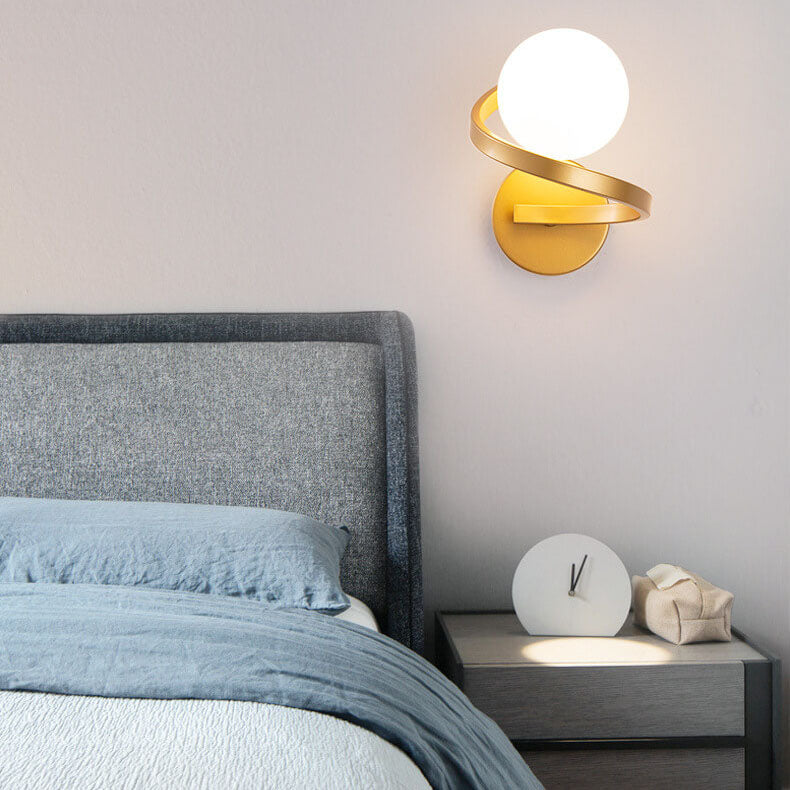 Astra Spiral LED Globe Wall Light