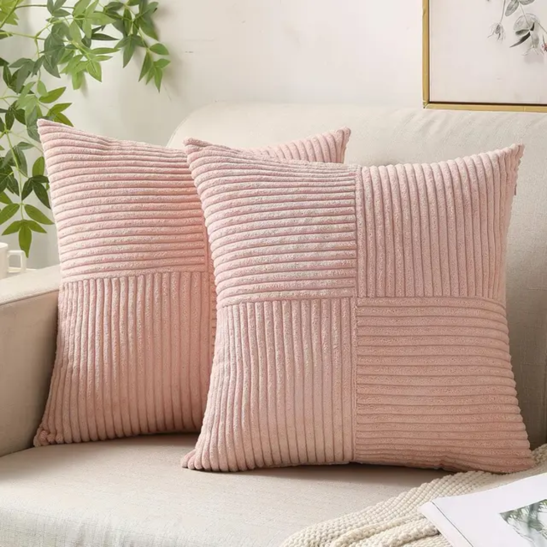 Corduroy Striped Cushion Cover