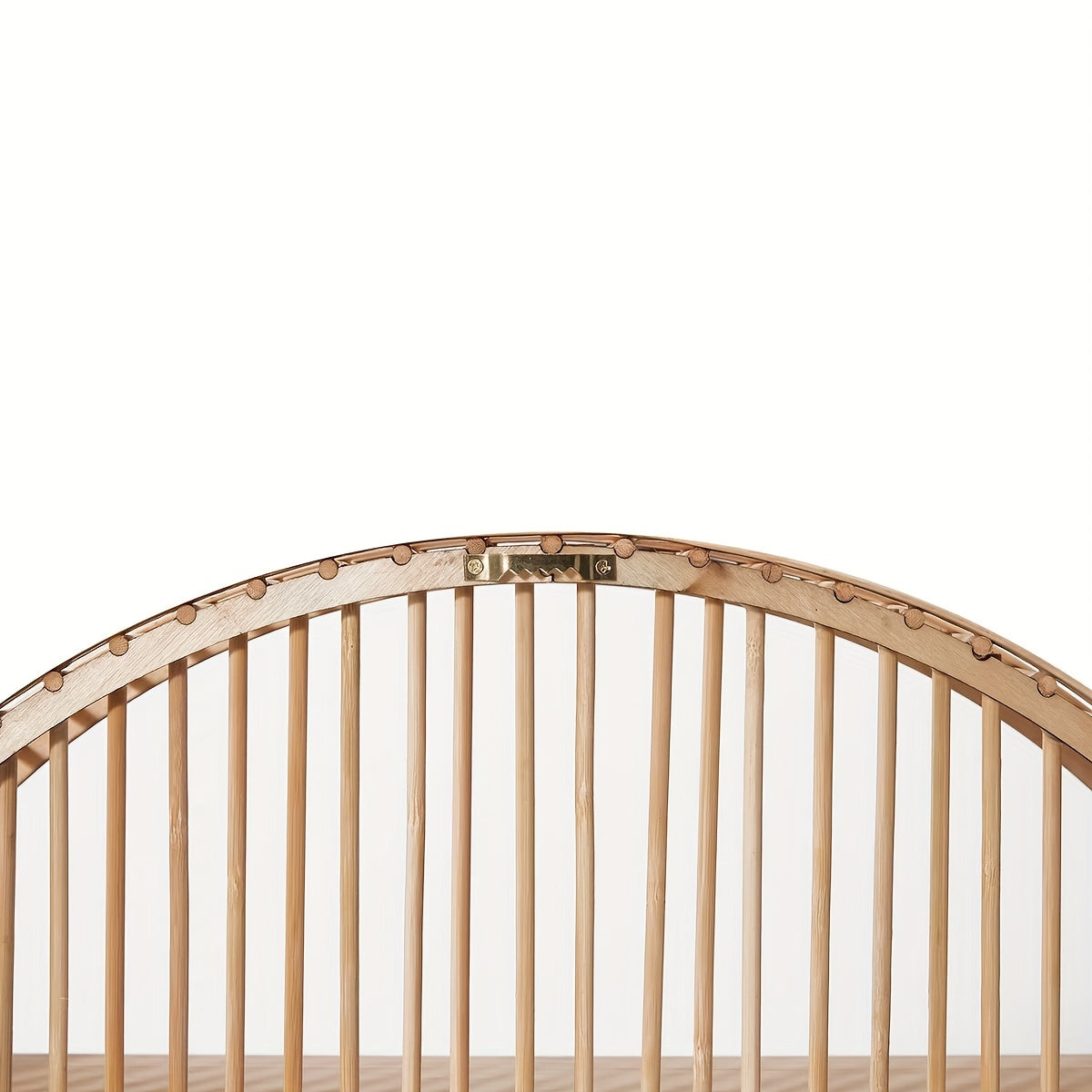 Round Bamboo Two-Tier Wall Shelf