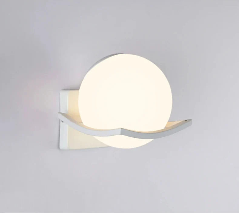 Makar European Opal Globe Wall Sconce