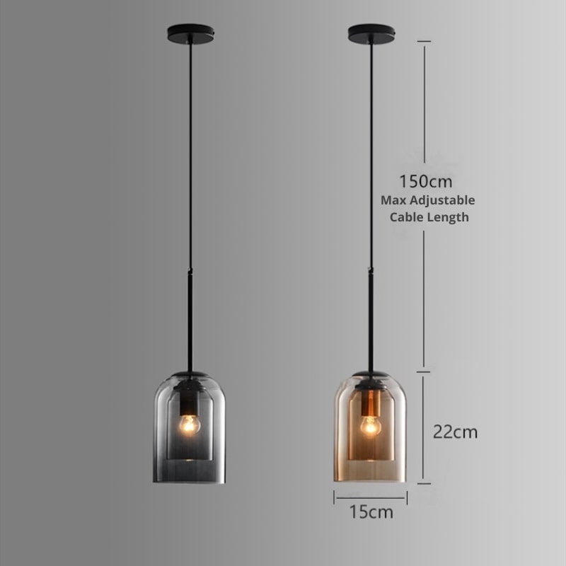 Nordic Coloured Glass Pendant Light
