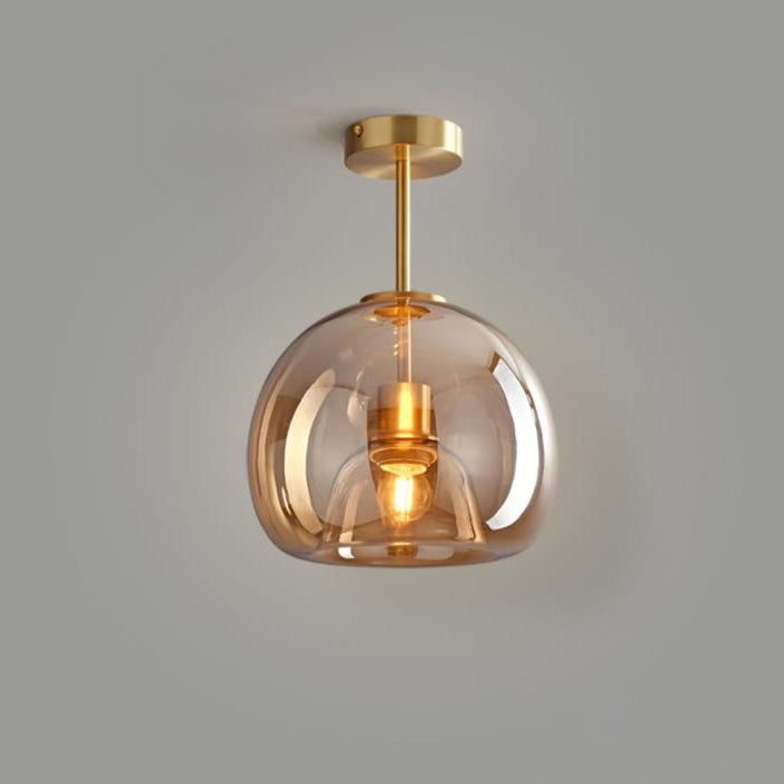 Nordic Glass Ball Semi-Flush Ceiling Light