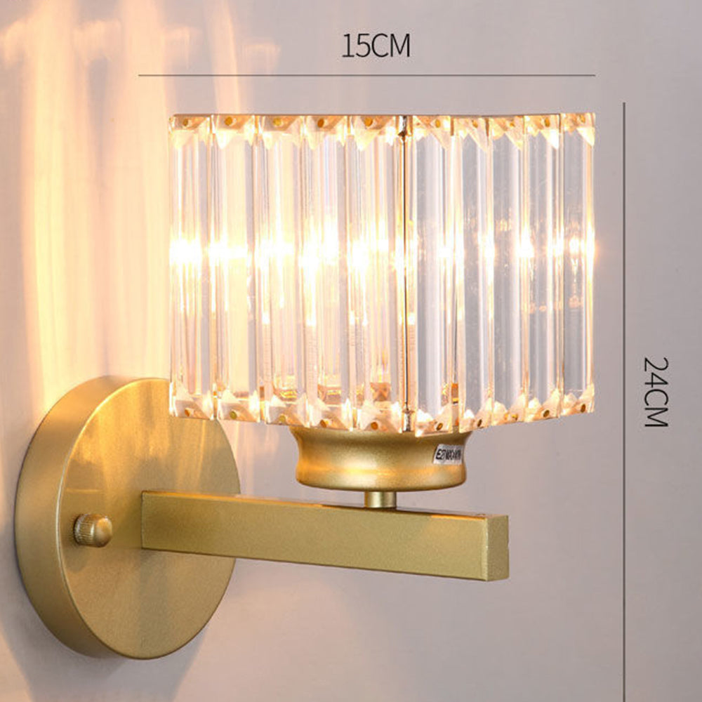 Crystal & Iron Modern Wall Sconce