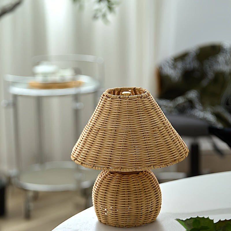 Handwoven Bamboo USB Desk Lamp