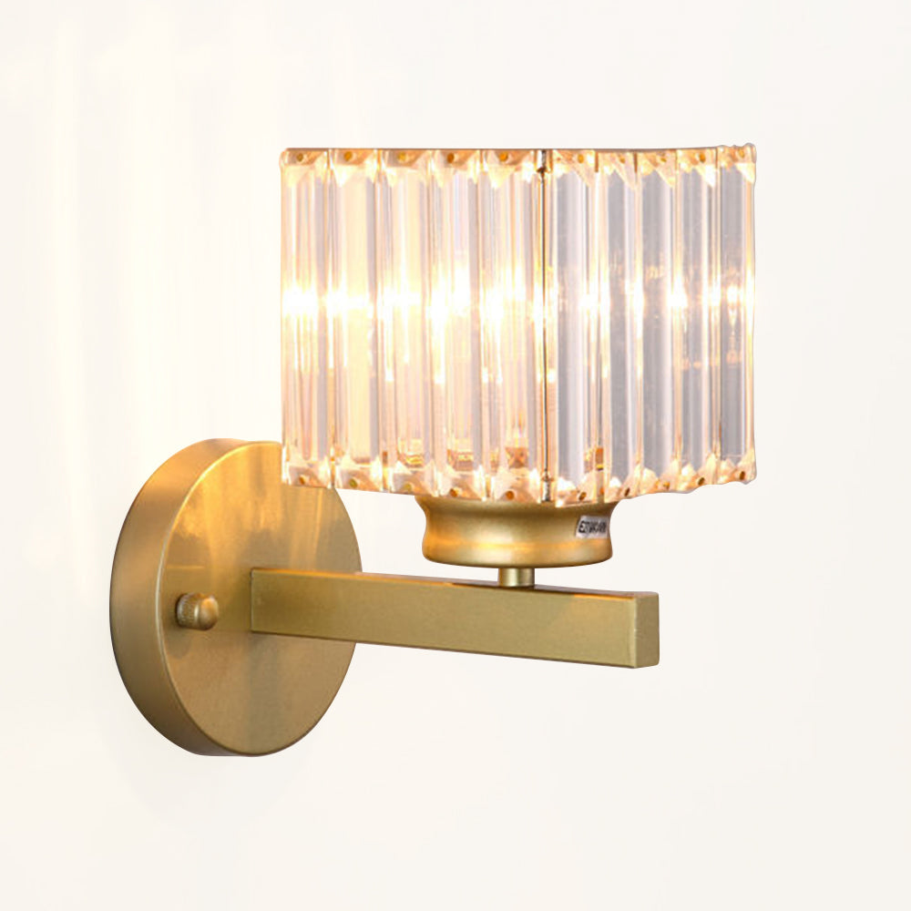 Crystal & Iron Modern Wall Sconce