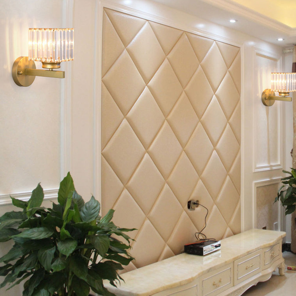 Crystal & Iron Modern Wall Sconce