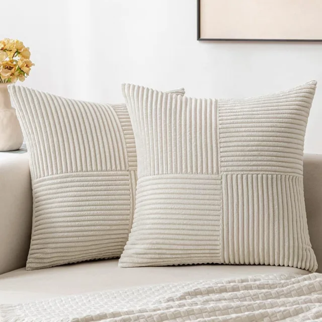 Corduroy Striped Cushion Cover