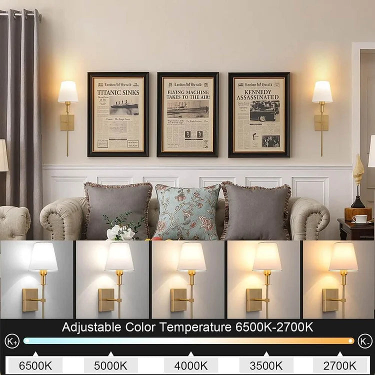 Rechargeable Wireless Wall Light Set of 2