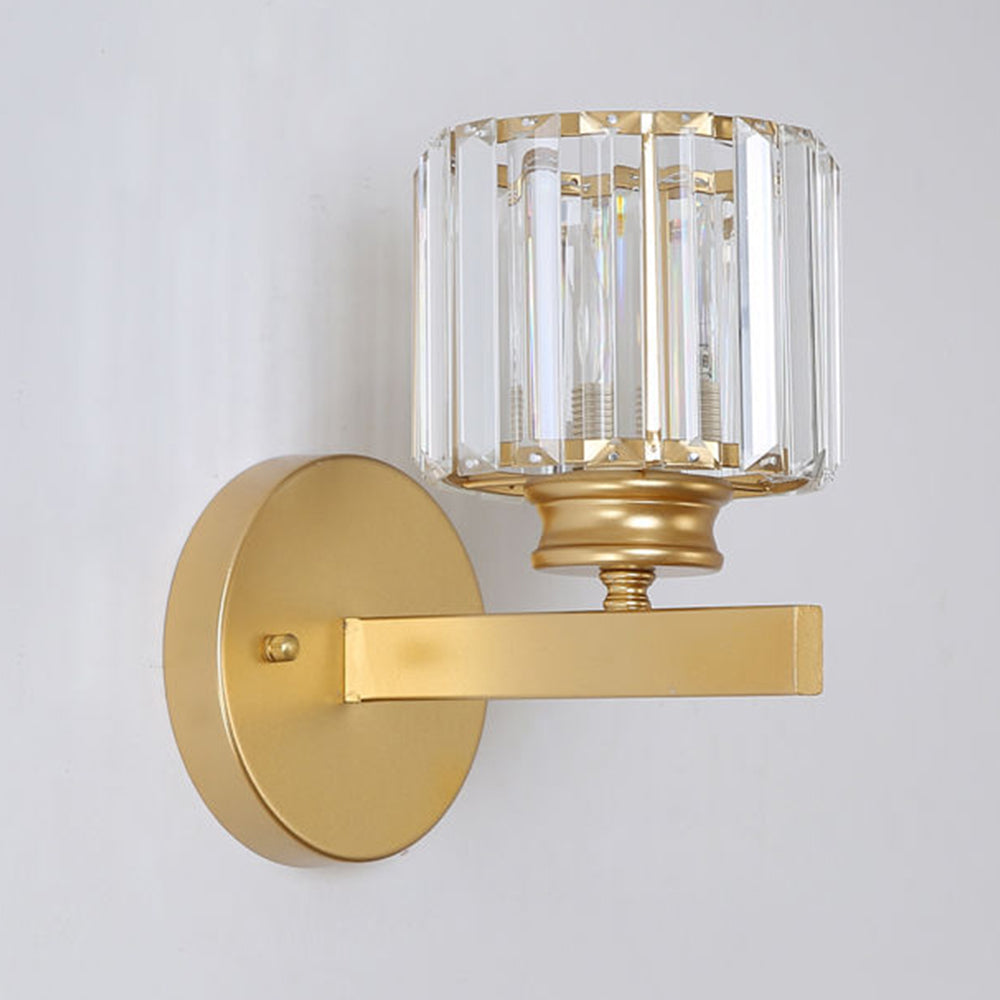 Crystal & Iron Modern Wall Sconce
