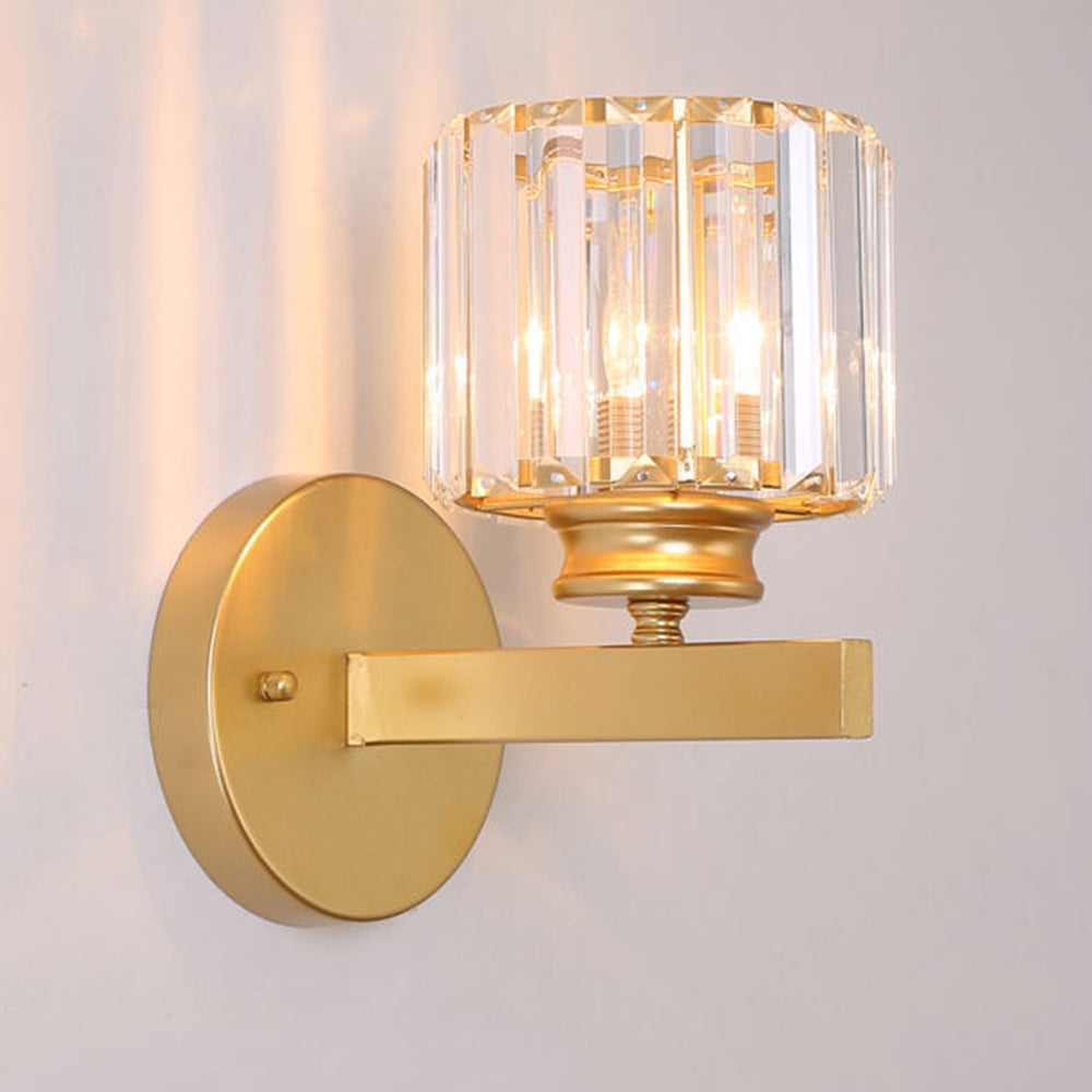 Crystal & Iron Modern Wall Sconce