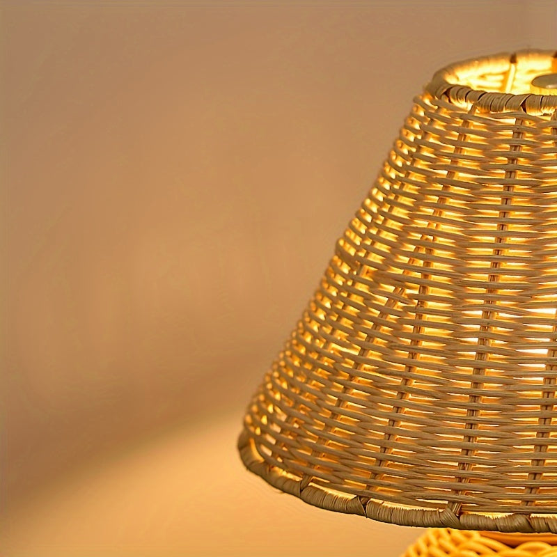Handwoven Bamboo USB Desk Lamp