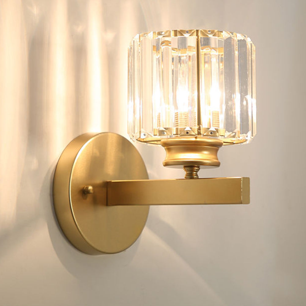 Crystal & Iron Modern Wall Sconce