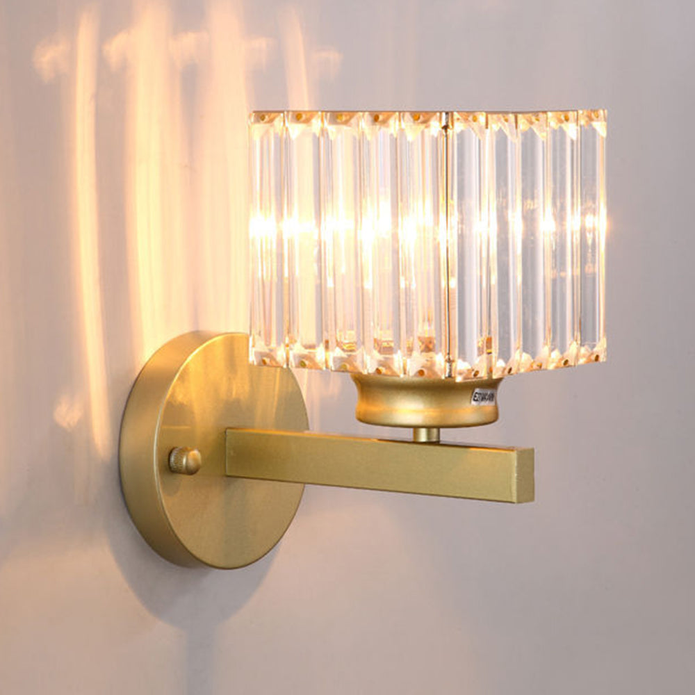 Crystal & Iron Modern Wall Sconce