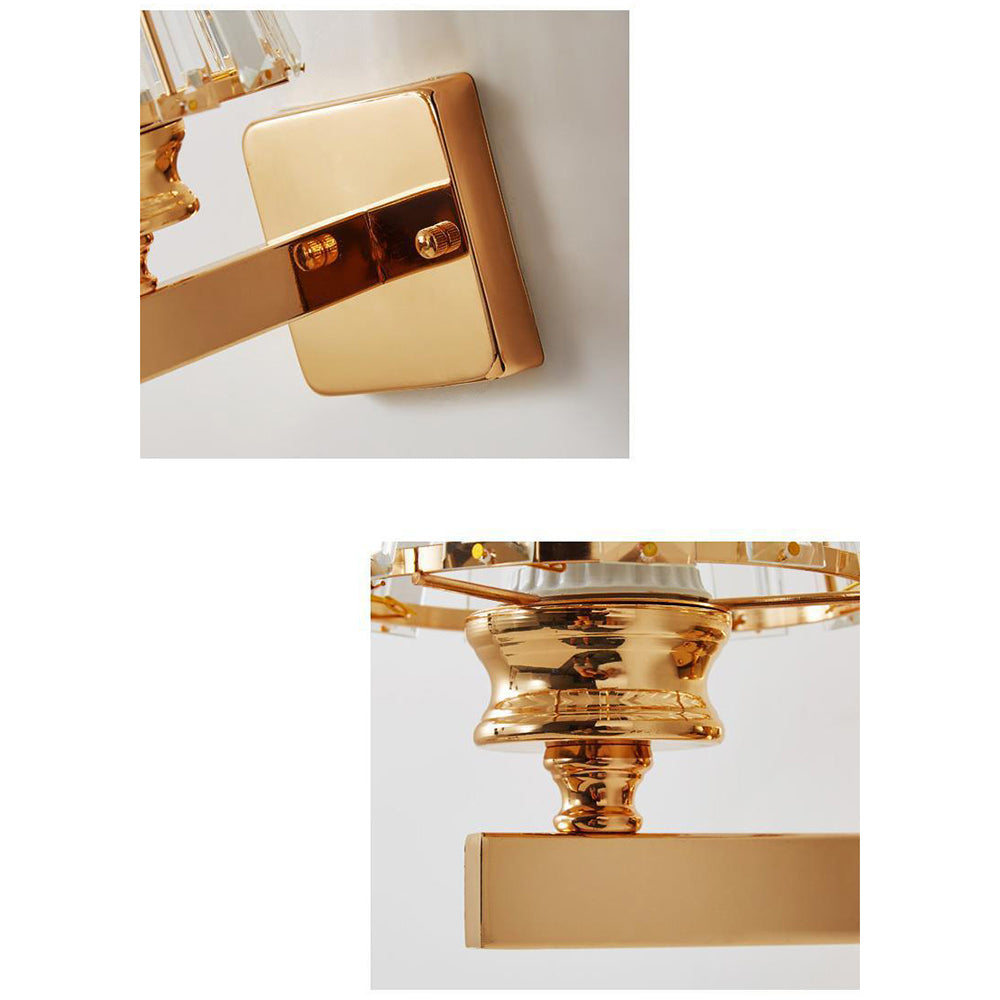 Crystal & Iron Modern Wall Sconce