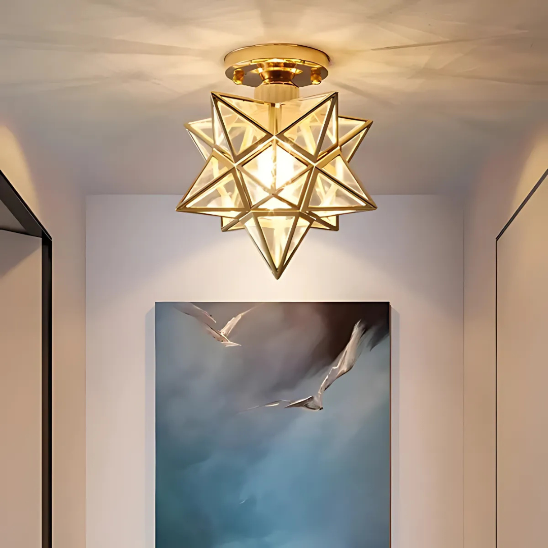 Xelio Geometric Star LED Ceiling Lamp