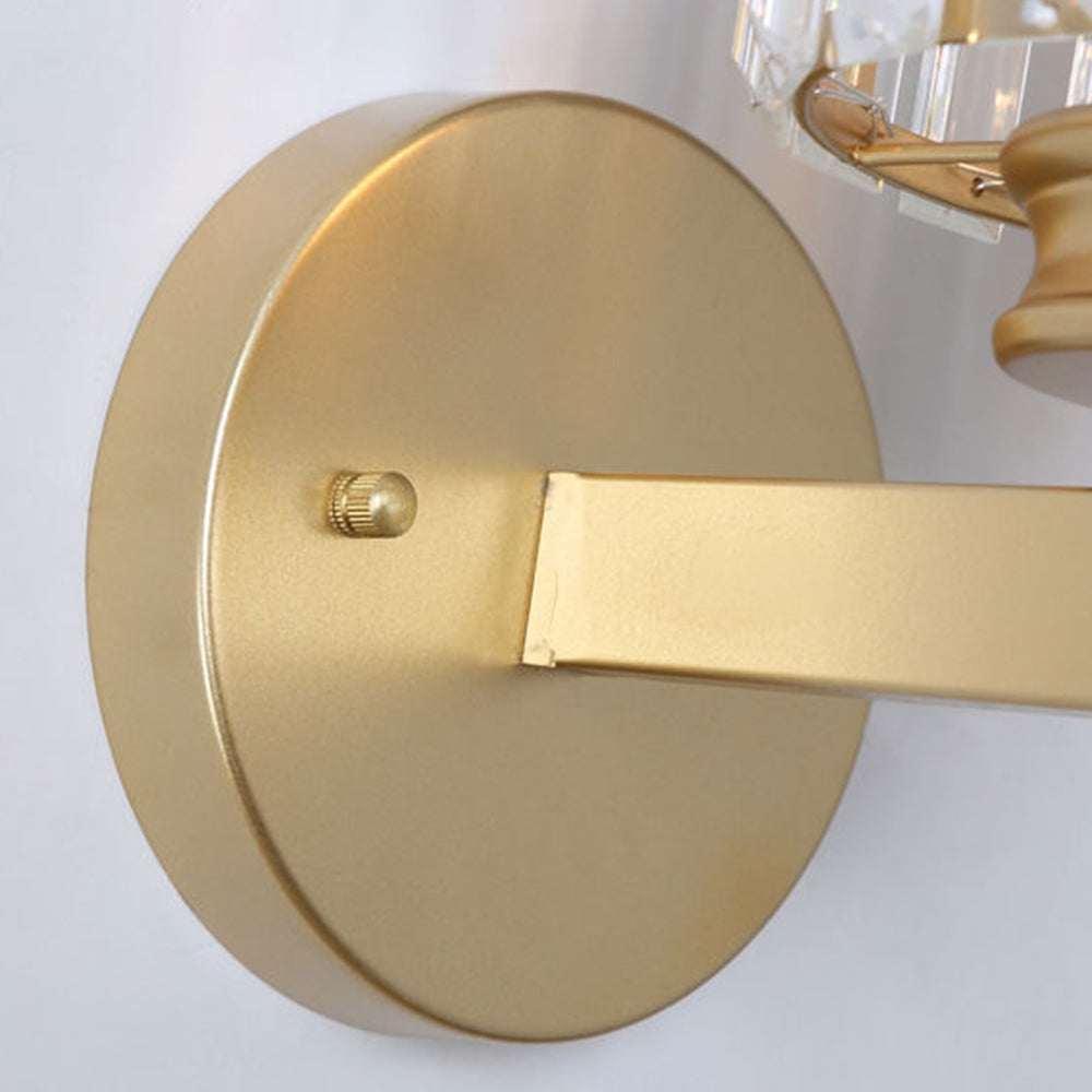 Crystal & Iron Modern Wall Sconce