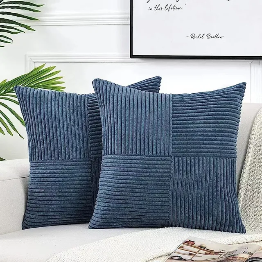 Corduroy Striped Cushion Cover