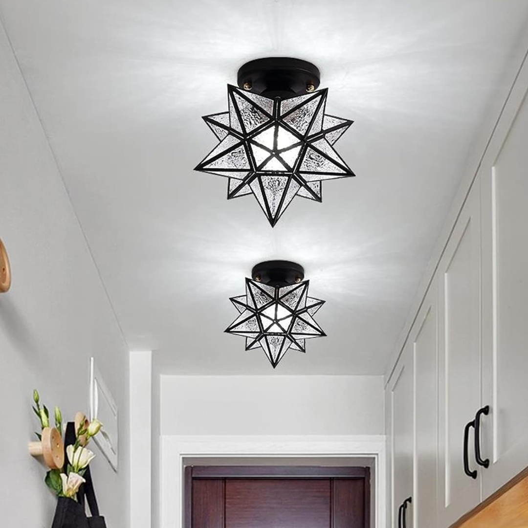 Xelio Geometric Star LED Ceiling Lamp