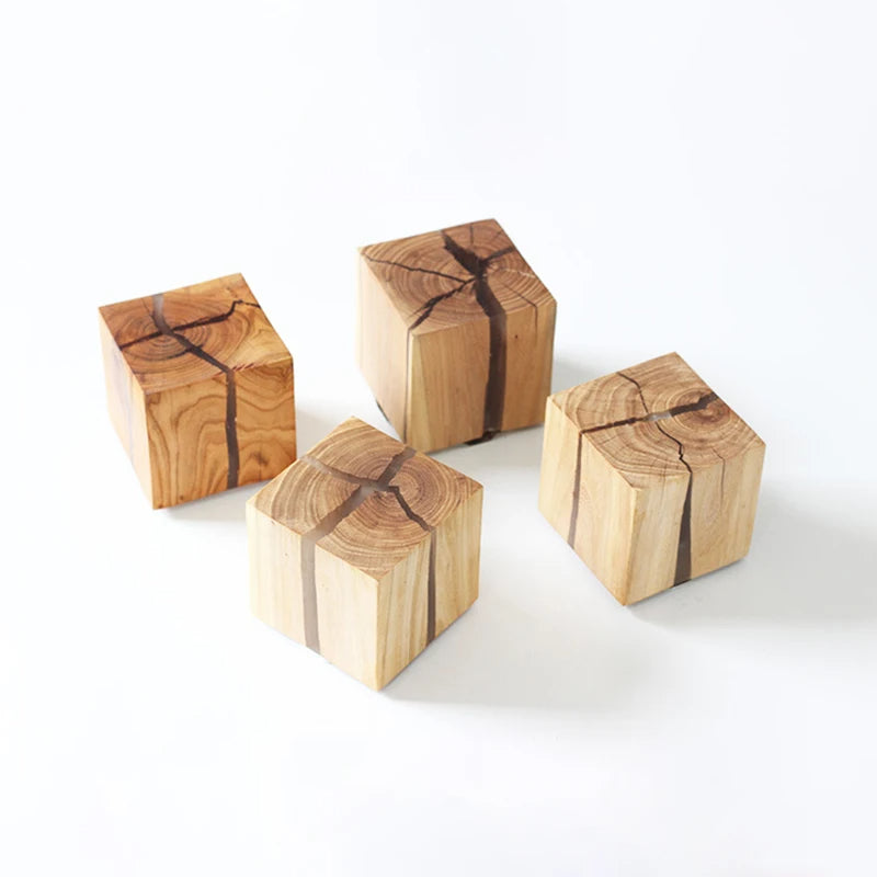 WoodAura Hand-Carved Wood & Resin Wall Light