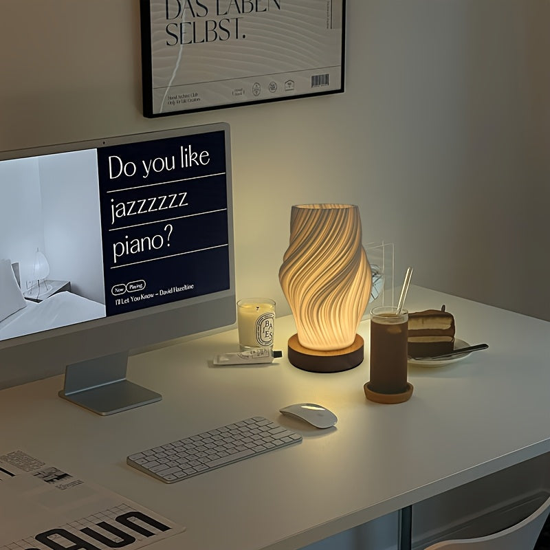 Modern Swirl LED Table Lamp
