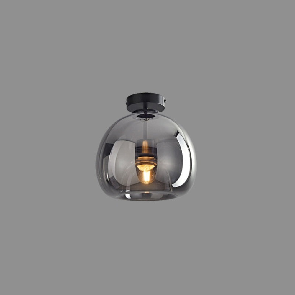 Vintage Amber Bubble Glass Ceiling Light