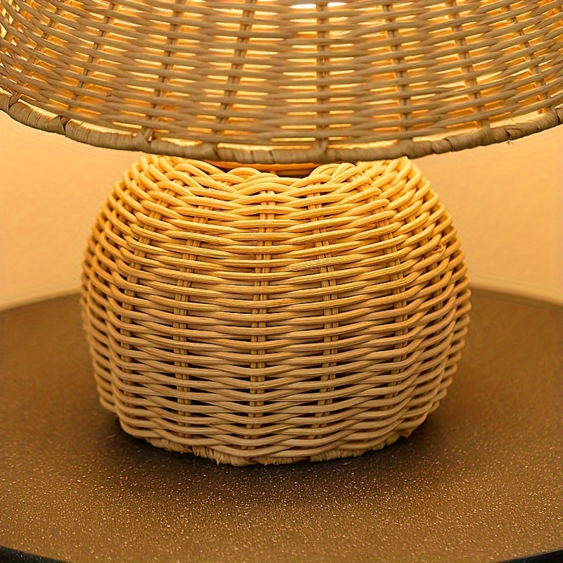 Handwoven Bamboo USB Desk Lamp