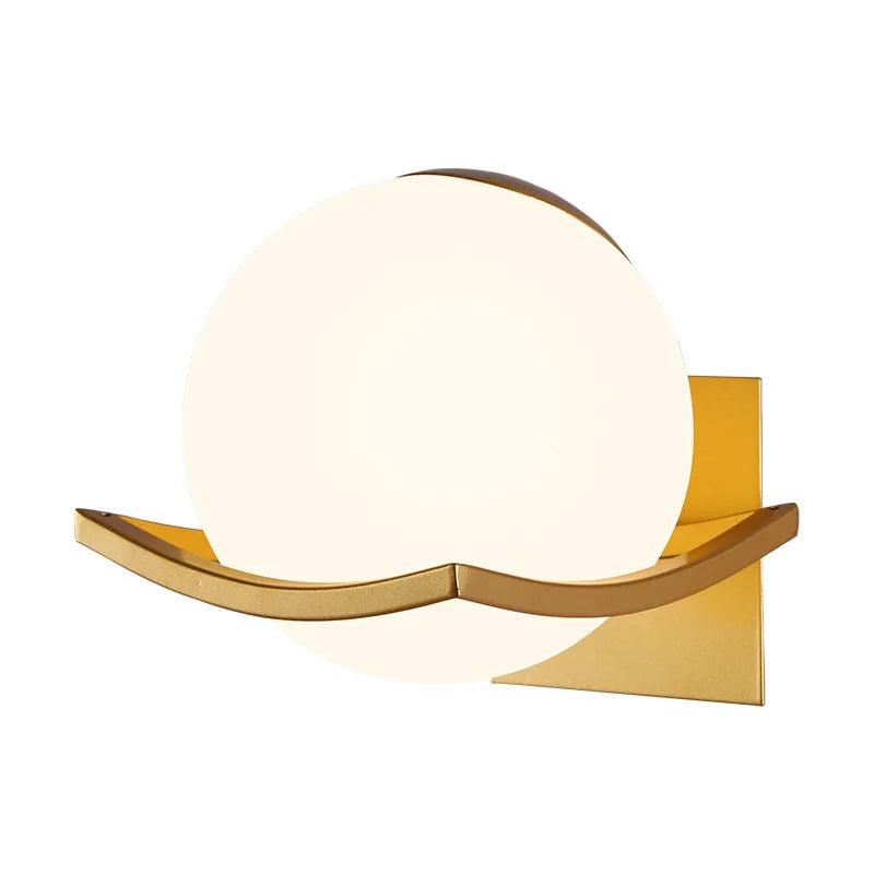 Makar European Opal Globe Wall Sconce