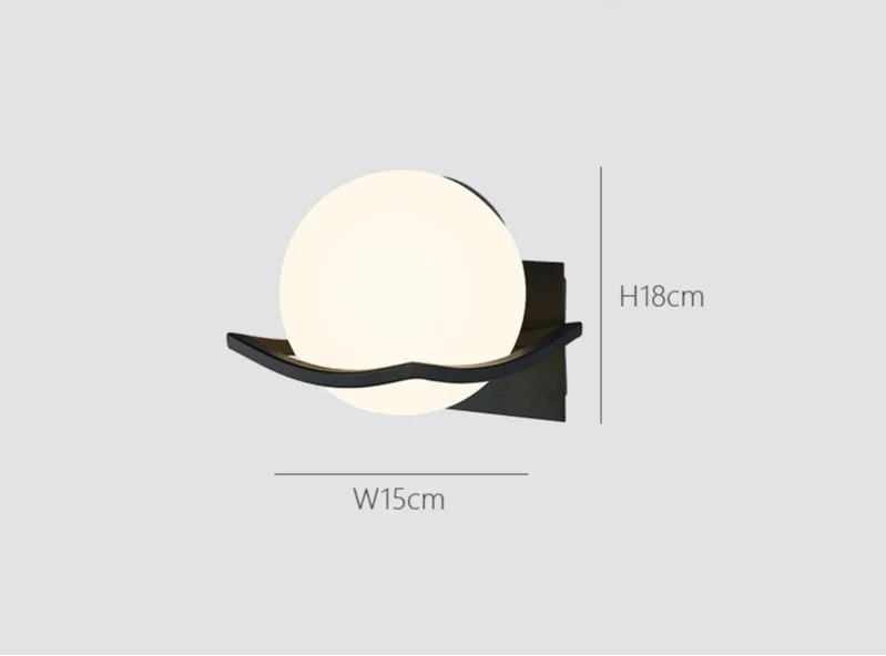 Makar European Opal Globe Wall Sconce