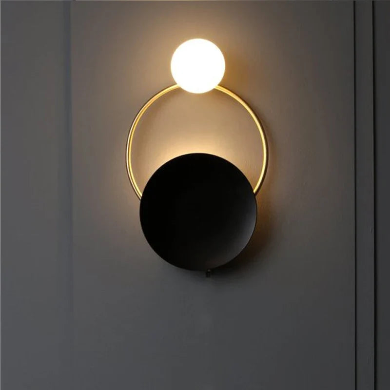 Designer Spherical Glass Halo Wall Lamp