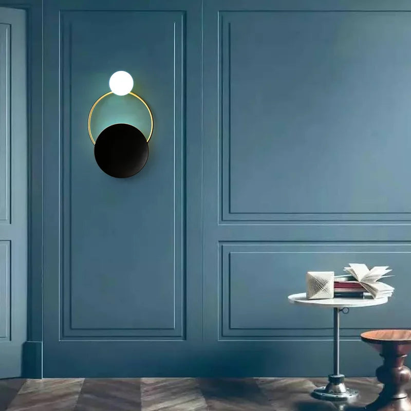 Designer Spherical Glass Halo Wall Lamp