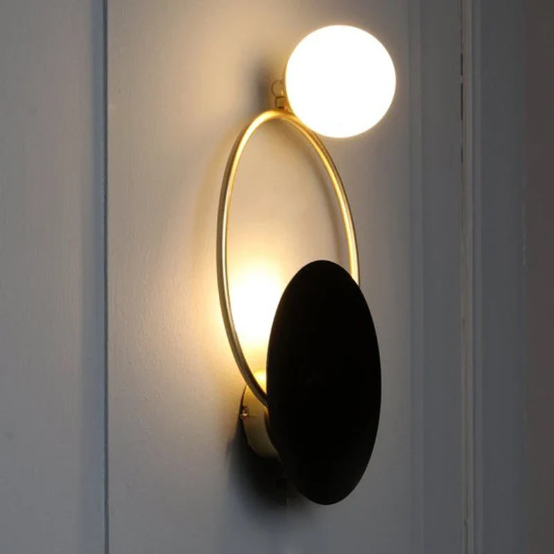 Designer Spherical Glass Halo Wall Lamp