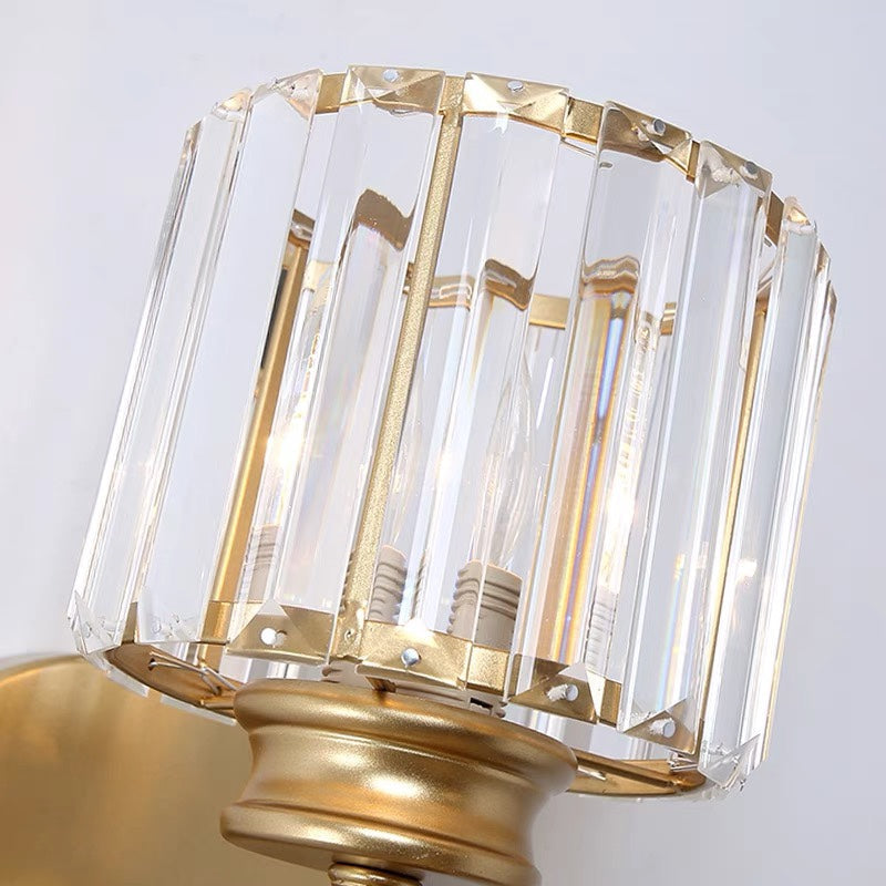 Crystal & Iron Modern Wall Sconce