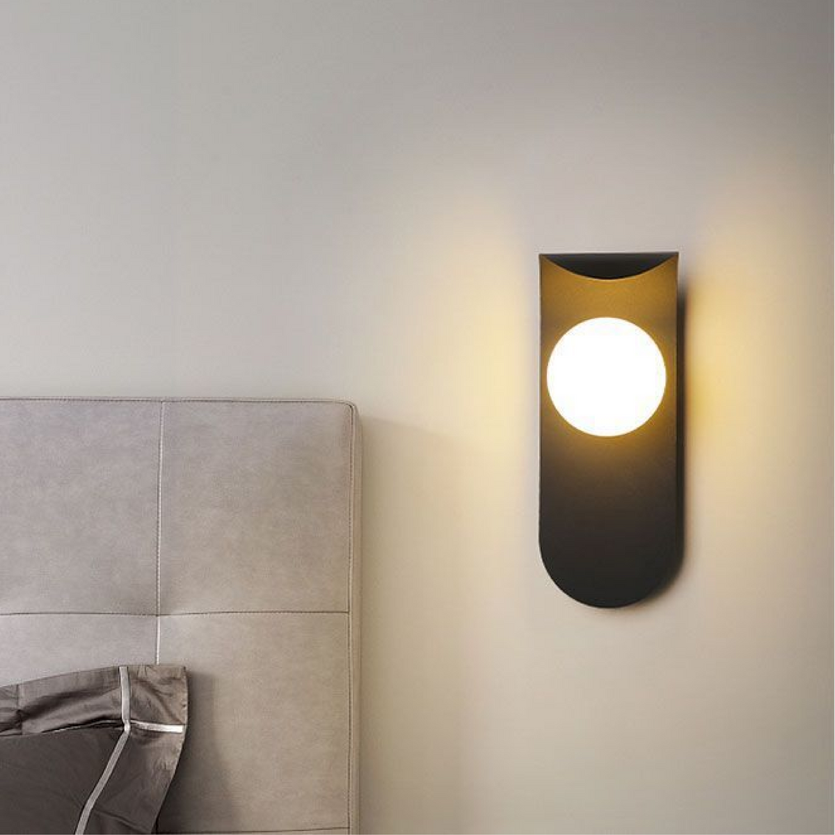 Scandinavian Curved Panel Globe Wall Light