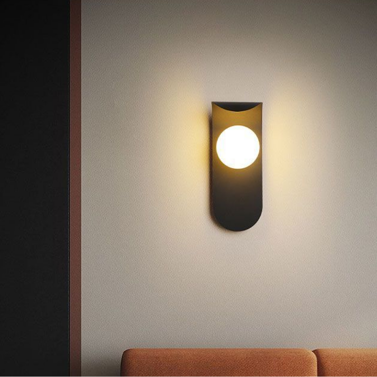 Scandinavian Curved Panel Globe Wall Light