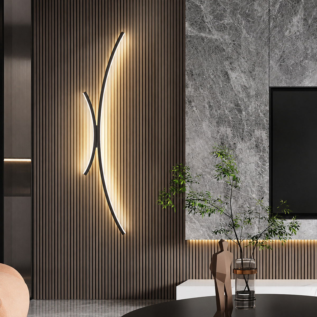 Curved Linear LED Wall Light