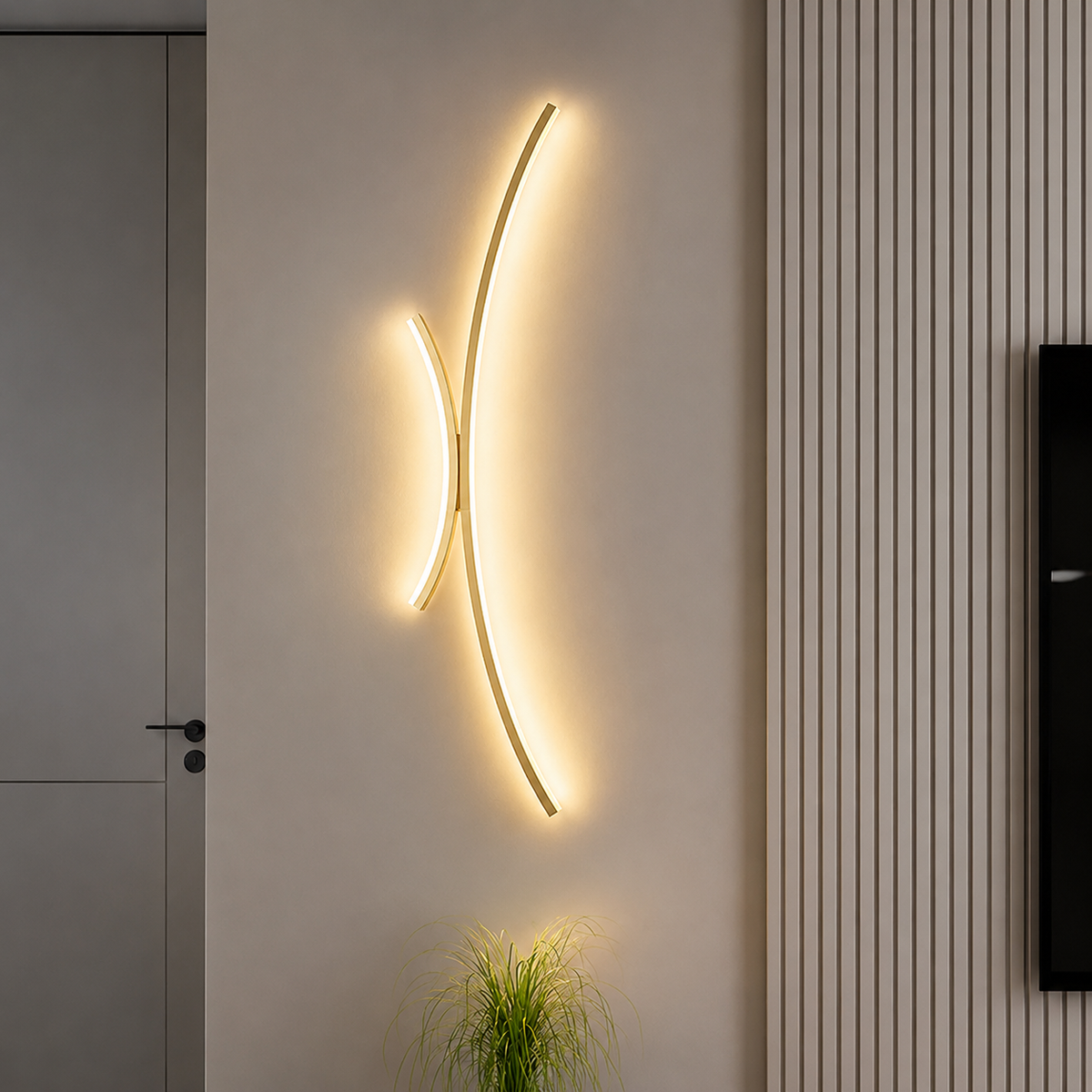 Curved Linear LED Wall Light