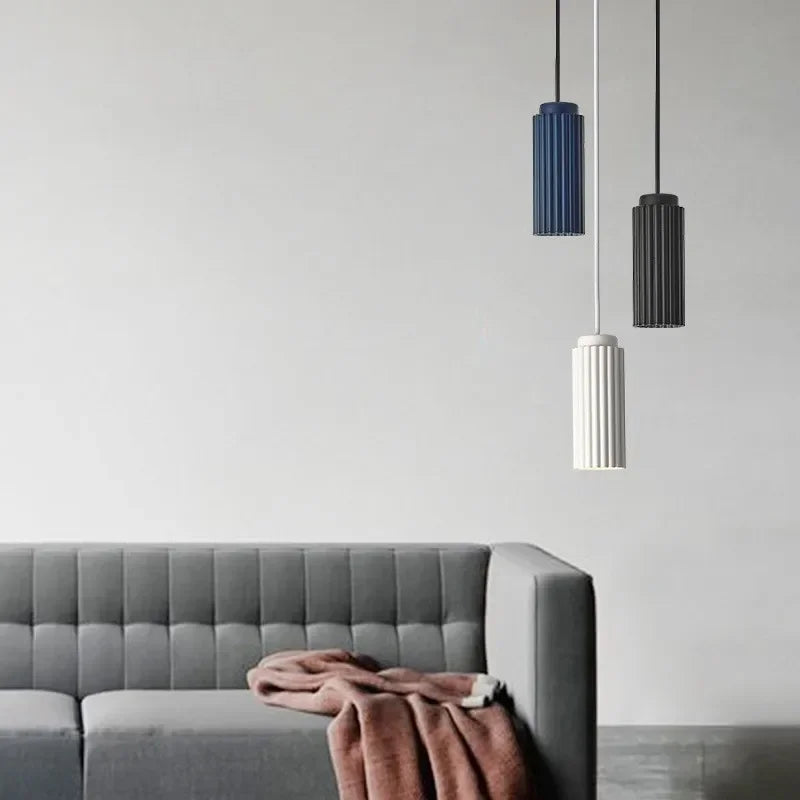 NordicGlow Fluted Glass LED Pendant