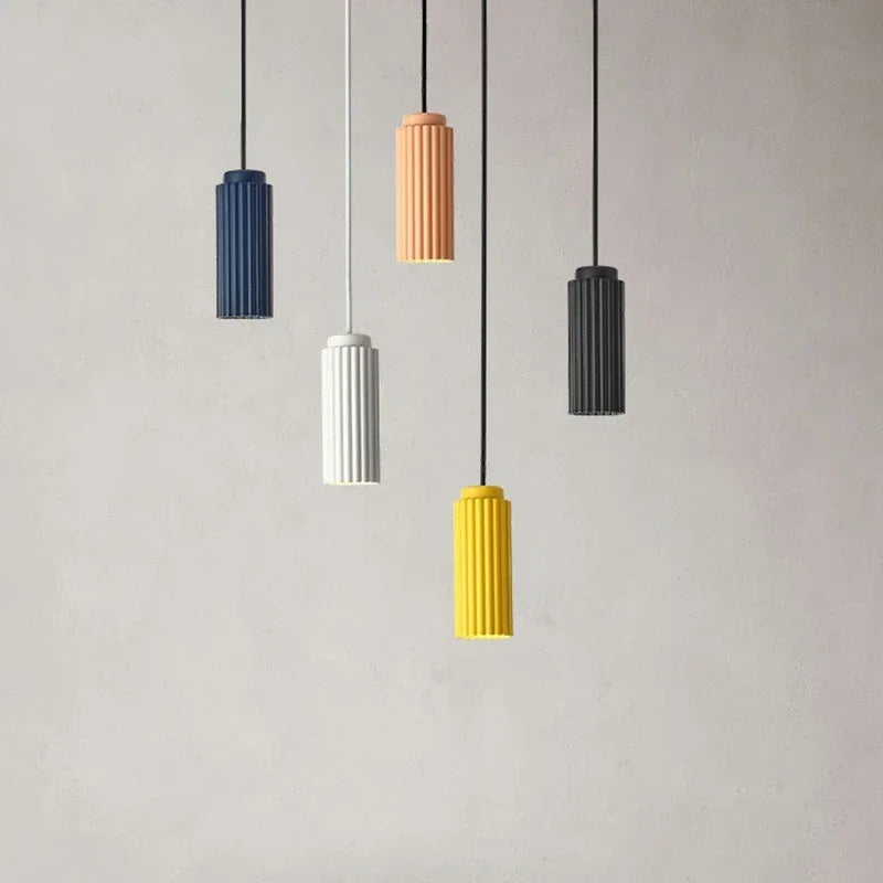 NordicGlow Fluted Glass LED Pendant