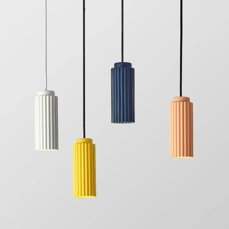 NordicGlow Fluted Glass LED Pendant