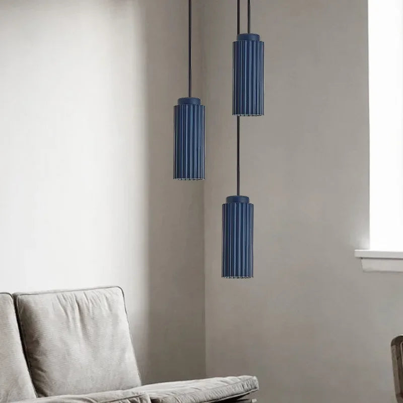 NordicGlow Fluted Glass LED Pendant