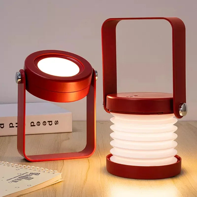 Wooden Handle Folding Portable Lantern Lamp
