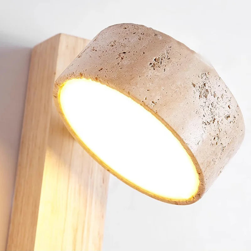 Éclat Wabi-Sabi Travertine Wall Lamp