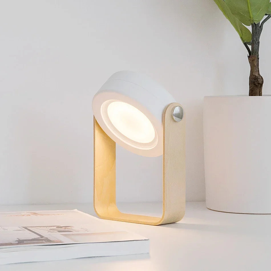 Wooden Handle Folding Portable Lantern Lamp