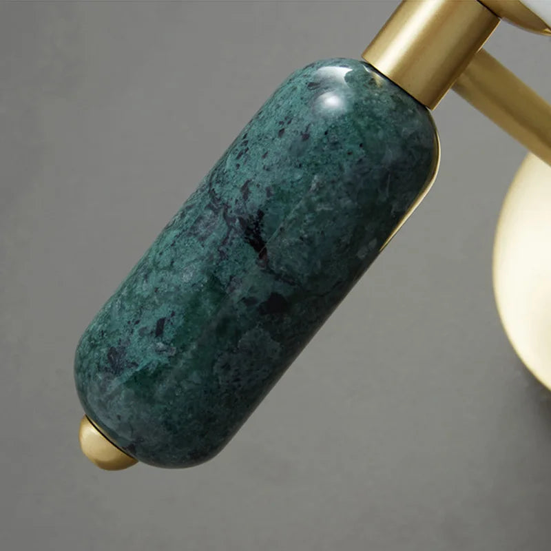 Marble & Glass Globe Gold Wall Lamp