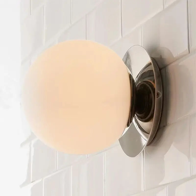 Nordic Opal Globe Glass Wall Lamp