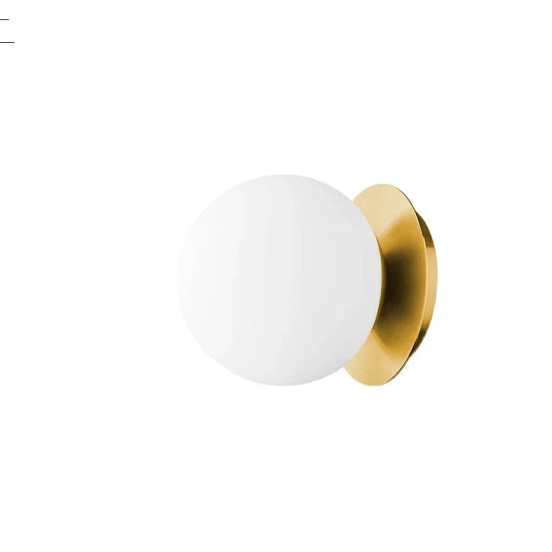 Nordic Opal Globe Glass Wall Lamp