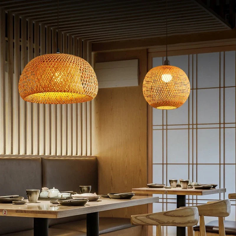 Natural Bamboo Rattan Pendant Lamp