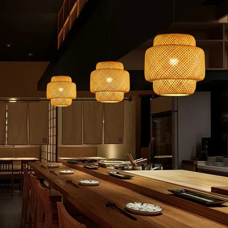 Natural Bamboo Rattan Pendant Lamp