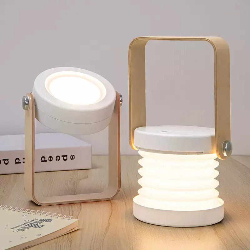 Wooden Handle Folding Portable Lantern Lamp