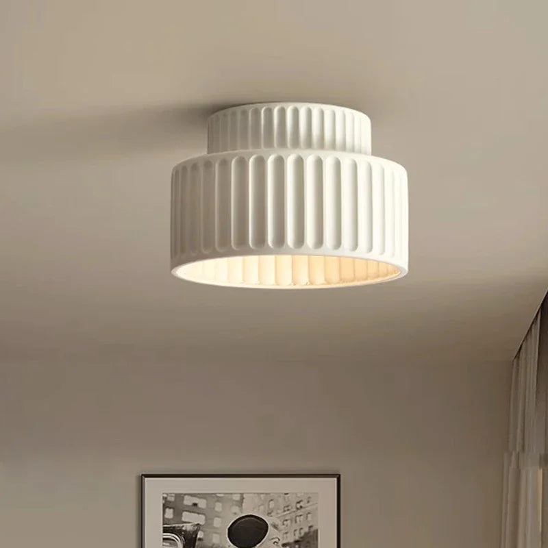 Nordic Ripple Resin Ceiling Light